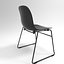 Normann Form Silla apilable de acero negro