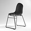 Normann Form Silla apilable de acero negro