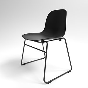 3D interior normann form stacking chair