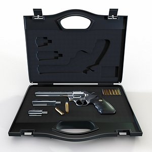 Gun case with a revolver Colt Python 357