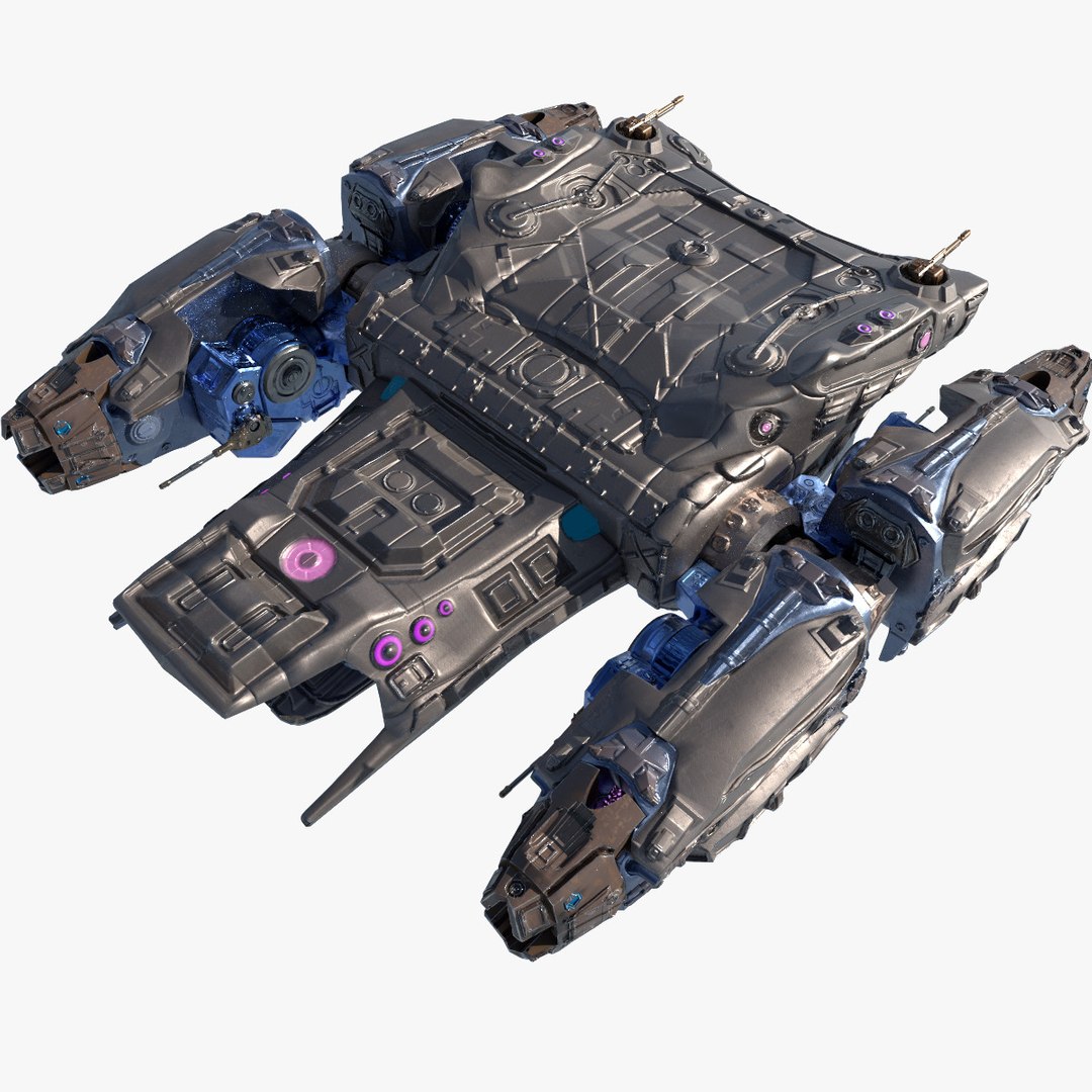 Battle spaceship ship rigged model - TurboSquid 1638744