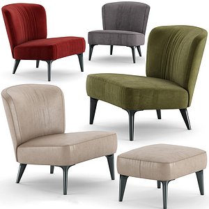 1 minotti aston armchair 3D model