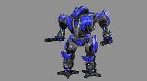 3D robots gatling gun model