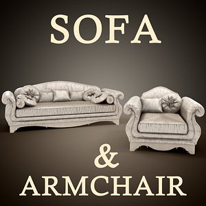 sofa armchair giusti portos 3d model
