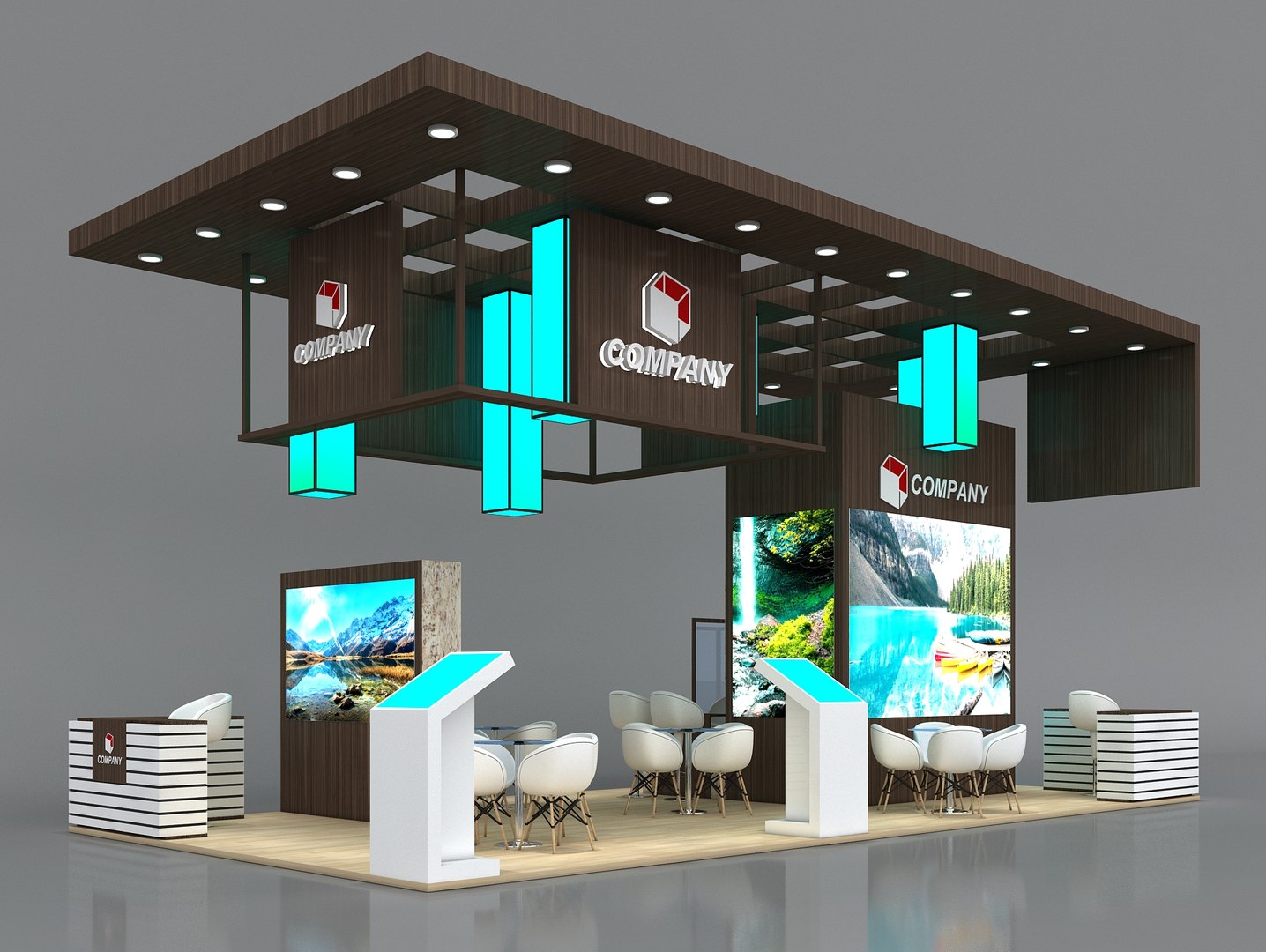 Booth Exhibit Stand 3D Model - TurboSquid 1629716