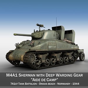 3d m4a1 sherman deep wading