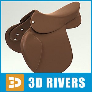 saddle horse racing 3d obj