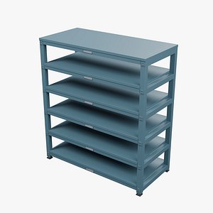 Steel Equipment Stand - 6 Shelves - 1260 x 600 x 1400 mm model