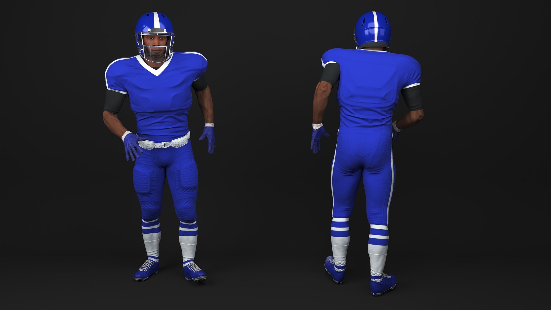 3D Blue Uniform Black Man Football Player Rigged for Maya model https://p.turbosquid.com/ts-thumb/Hc/nD1mN4/Ha/blue_uniform_black_man_football_player_rigged_007/jpg/1716023136/1920x1080/fit_q87/421a12a91d58aa75c62e61836b1af0c7c364e280/blue_uniform_black_man_football_player_rigged_007.jpg