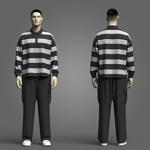 Mens Casual Outfit 3D