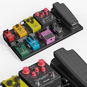 Branded Guitar Effects Pedal Board