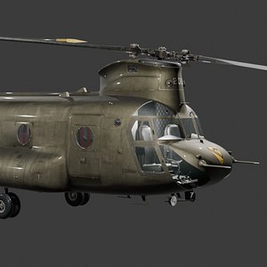 3D CH47-D Chinook model