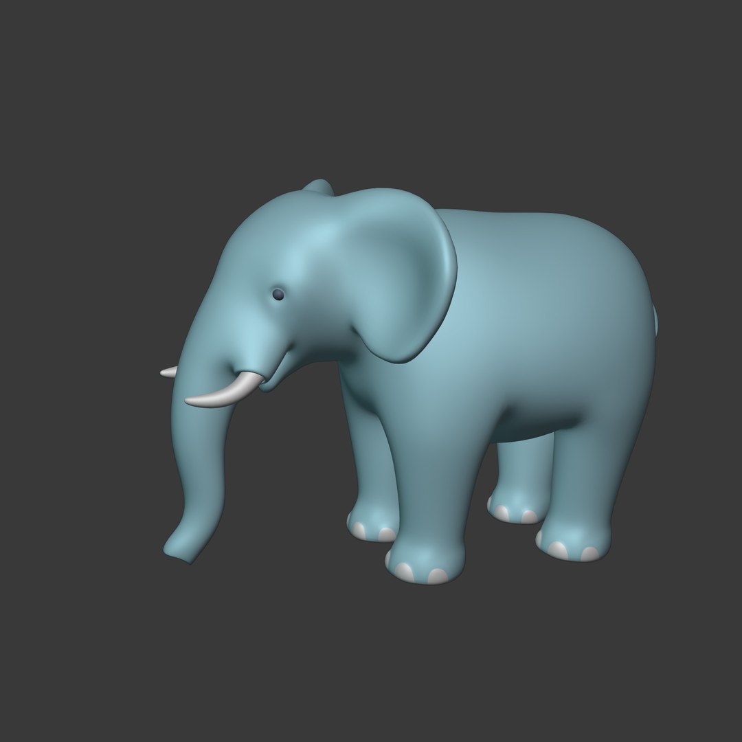 Elephant Cartoon Toon 3D Model - TurboSquid 1709883