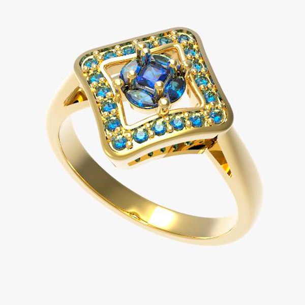 3D ring gold model