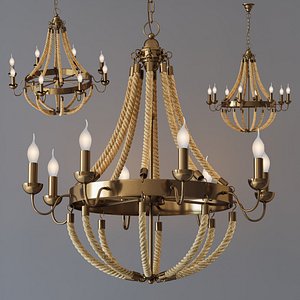 Chandelier Rattan Chandelier Metall 8 Loft Rope Light