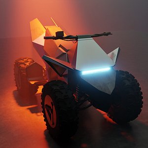 Cybertruck ATV Low Poly Cyberquad