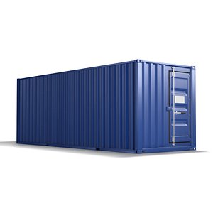 Blue Cargo Container - shipping steel box