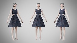 Dress 33 Neon Circuit Blocks