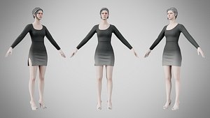 Dress 54 Charleston Green 3D model