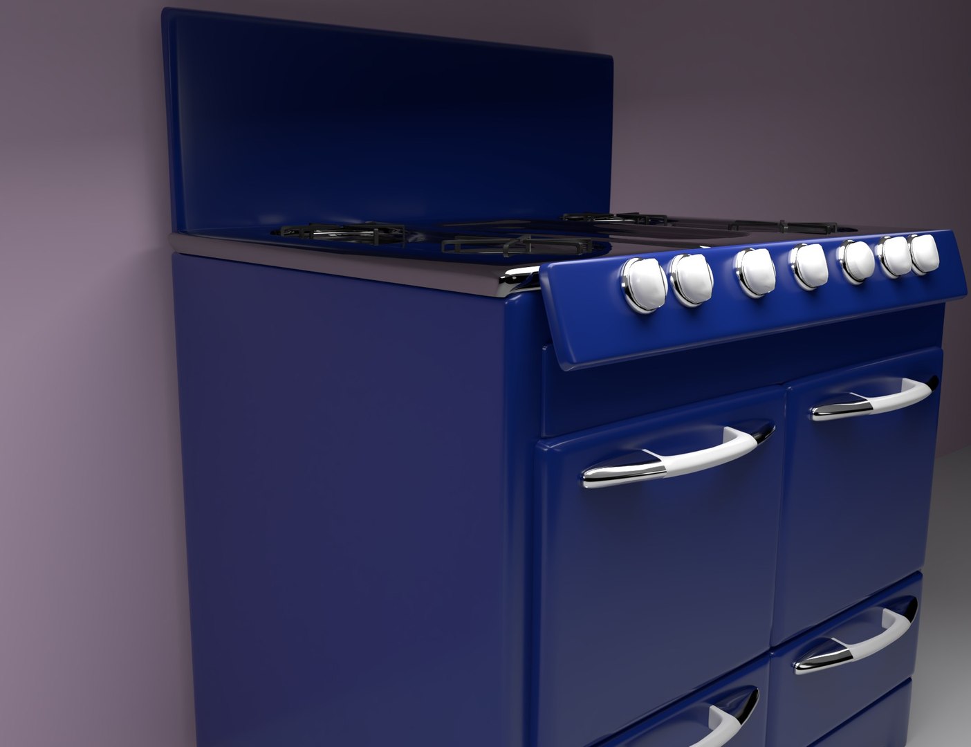 Retro Fridge Stove 3D TurboSquid 1439341