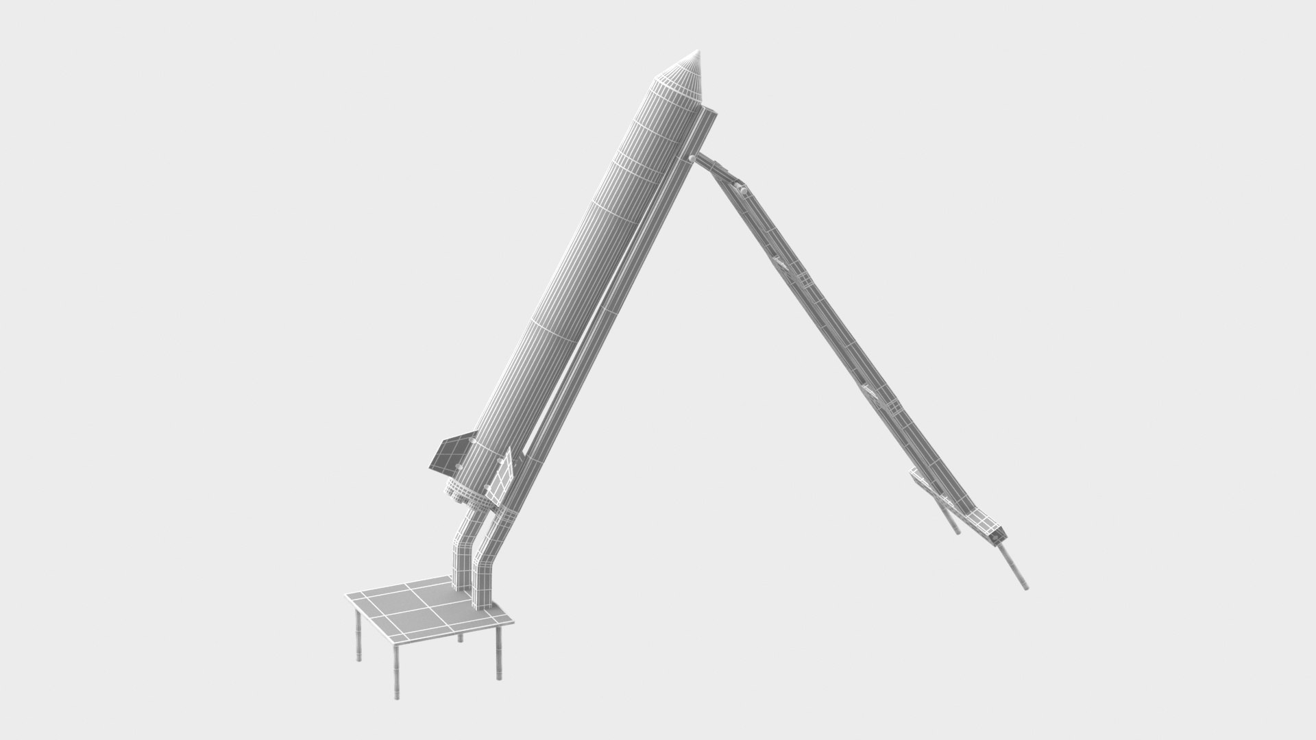 3D Qassam 3 Rocket With Launcher Model - TurboSquid 2235341