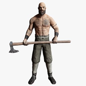 viking man rigged 3ds