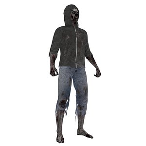 3d model rigged zombie