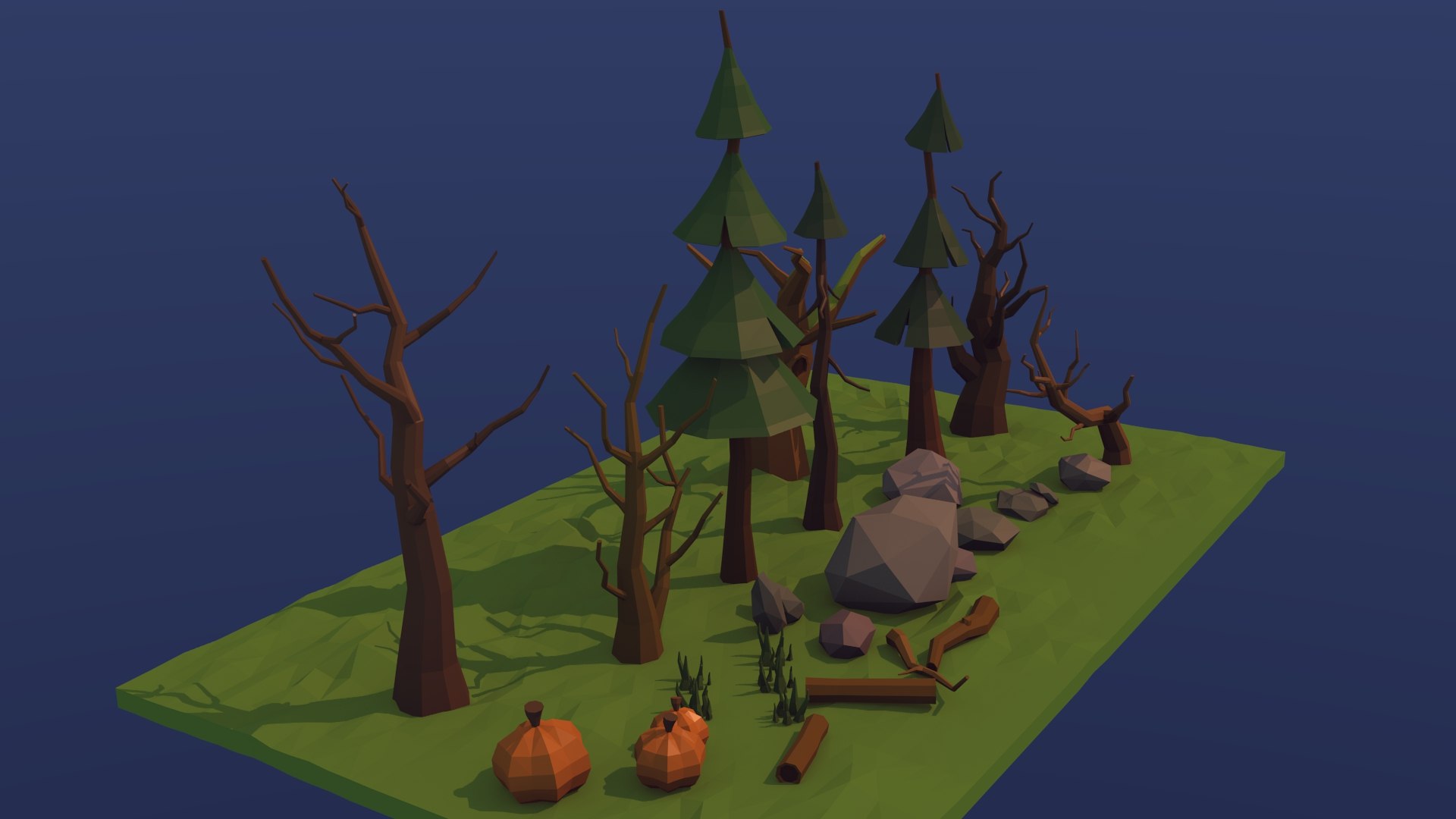 3d Trees Forest