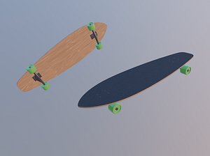 longboard board long 3D model