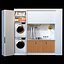 Laundry room with cosmetics