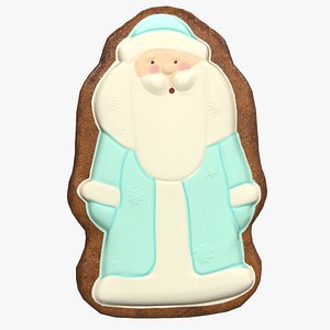 3D gingerbread santa cookie