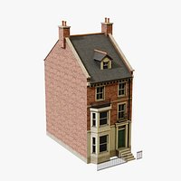 Victorian Terraced Townhouse - Low Poly Game Ready with LODs