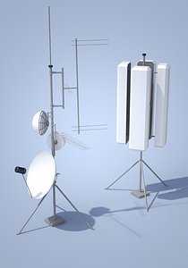 3ds max antennas tv radio