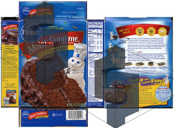 3d model pillsbury chocolate cake mix