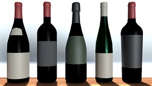 bottles materials 3D model