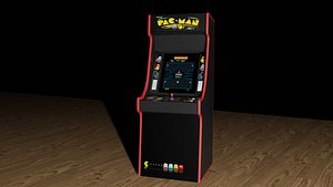 pacman arcade machine low poly