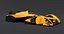 3D model F1 Concept Racing Car Triple Color Pack White Orange Blue