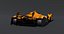 3D model F1 Concept Racing Car Triple Color Pack White Orange Blue