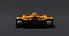 3D model F1 Concept Racing Car Triple Color Pack White Orange Blue