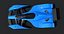 3D model F1 Concept Racing Car Triple Color Pack White Orange Blue