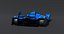 3D model F1 Concept Racing Car Triple Color Pack White Orange Blue