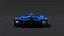3D model F1 Concept Racing Car Triple Color Pack White Orange Blue
