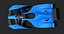 3D model F1 Concept Racing Car Triple Color Pack White Orange Blue