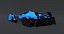 3D model F1 Concept Racing Car Triple Color Pack White Orange Blue