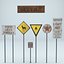 Old gas station elements 3D model