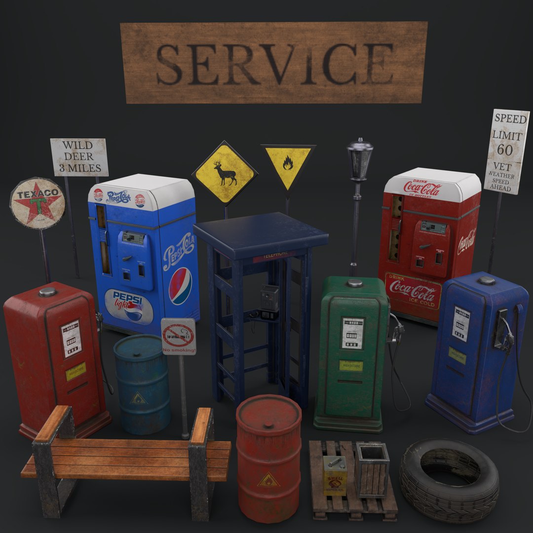 gas station elements old 3D https://p.turbosquid.com/ts-thumb/Hd/WAq9Je/on/render/png/1612448785/1920x1080/fit_q87/618d8a46c816103ae35618da53e4d838f6bc3f97/render.jpg