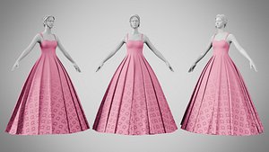 3D model Dress 49 Deep Blush