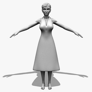 3d model realistic female 1