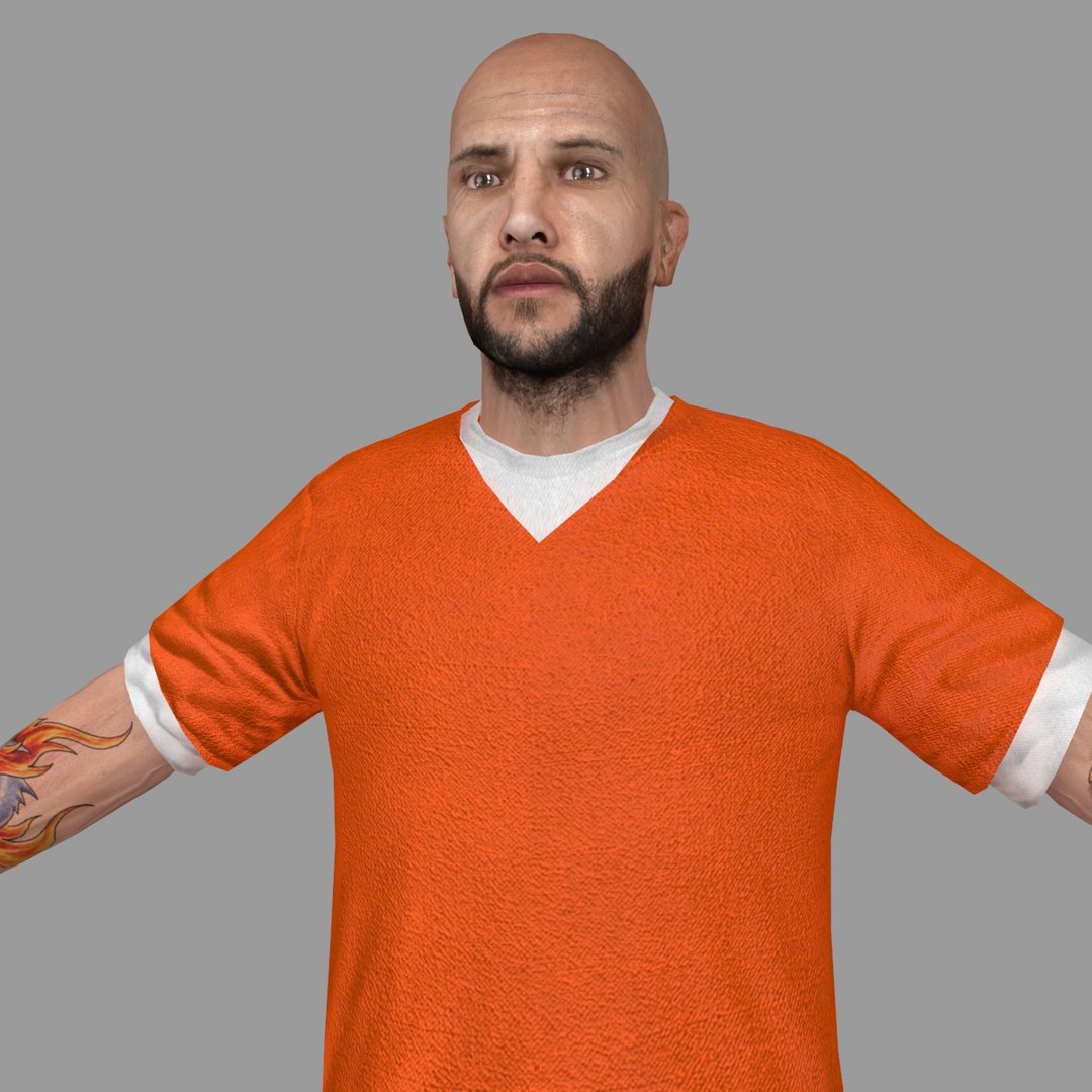 Prisoner Character People Model - TurboSquid 1352545