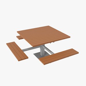 3D Disabled Picnic Table